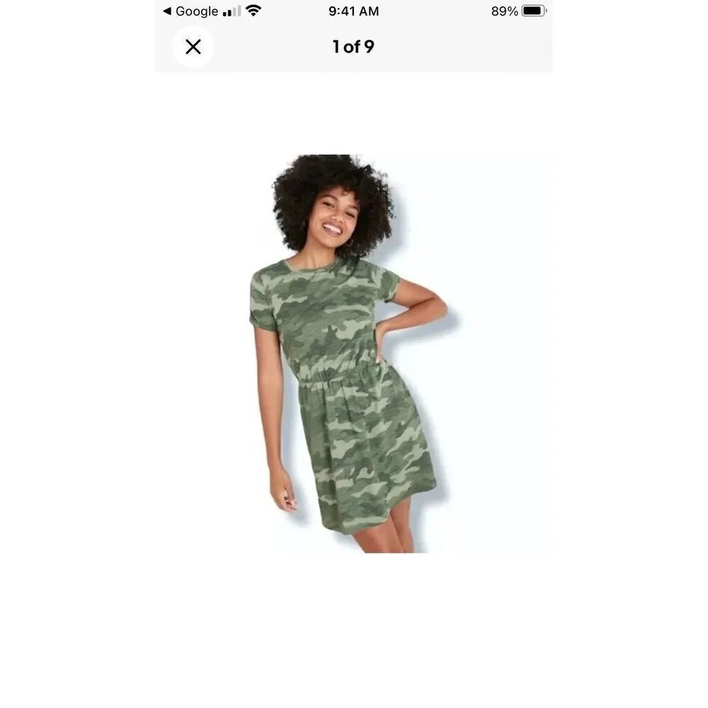 Old Navy Waist-Defined Slub-Knit T-Shirt Dress Size L